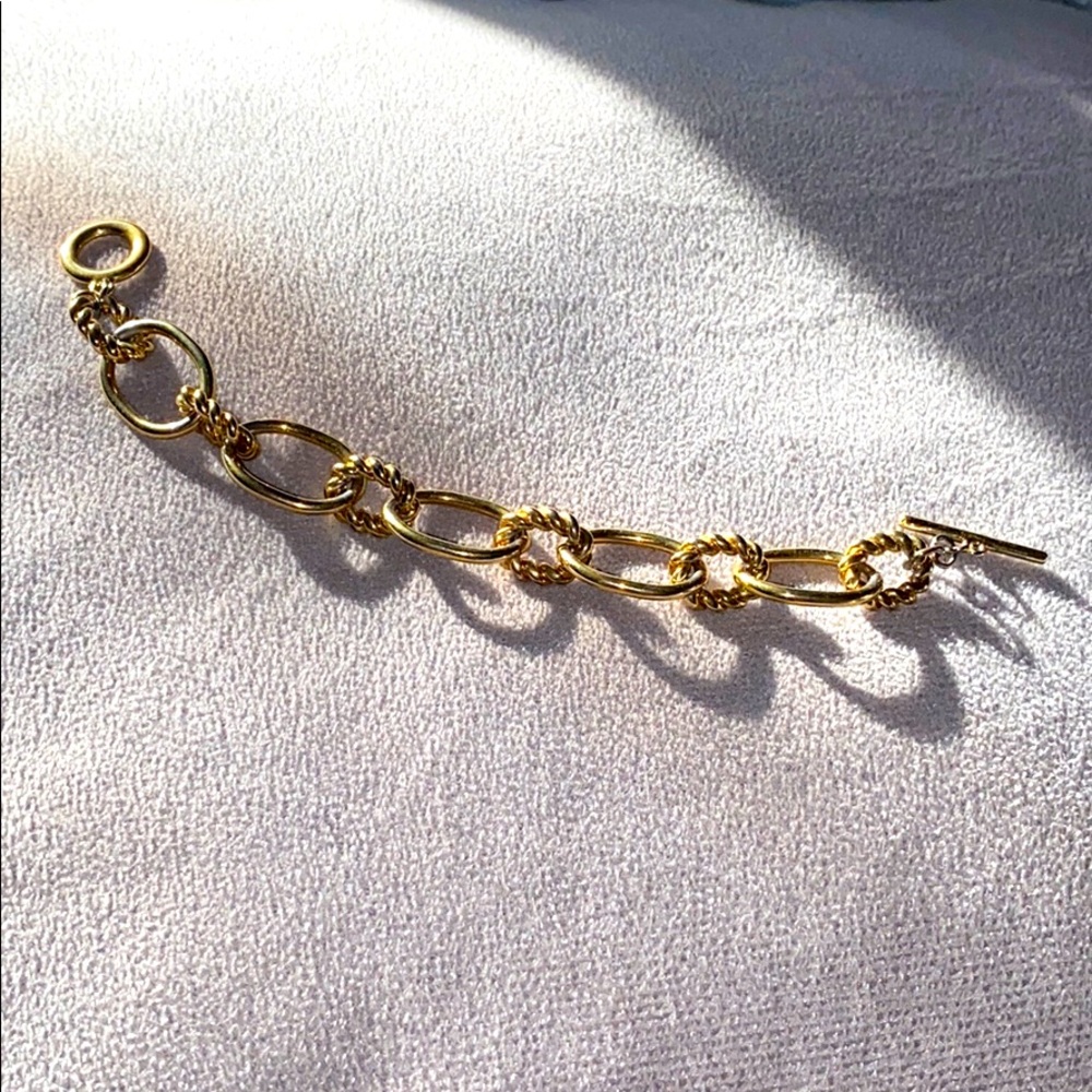 Chain link toggle flex bracelet